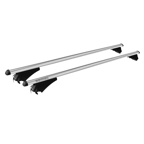 Menabo Dachträger Grundtäger kompatibel mit Cadillac SRX 2010-2016 Aluminium 75kg Silber 2tlg...