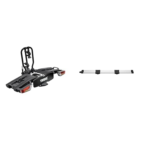 Thule EasyFold XT Fahrradträger für Anhängerkupplung 2 Fahrräder schwarz inklusive Laderampe