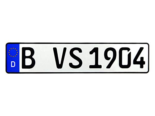 VooSale 1 Autoschild | Nummernschild | Fahrradträger-Kennzeichen | Kfz-Kennzeichen DIN-Zertifiziert und...