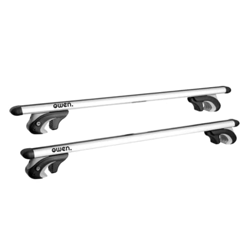 Owen 5.0 Dachträger Universal 135 cm Silber | Aluminium Relingträger für offene Reling | TÜV geprüft...