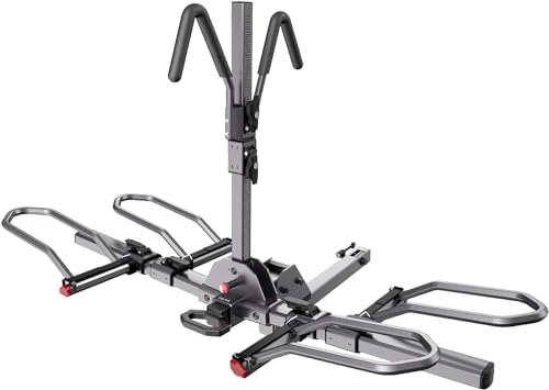 KYX Fahrradträger Anhängerkupplung für 2 Fahrräder, Fahrradträger für Auto bis 65 kg, Stahlrahmen...