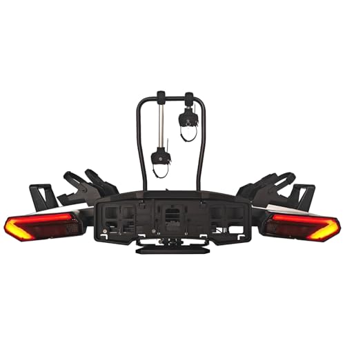 SwissOutdoor Fahrradträger E-Bike klappbar 2 Fahrräder 60kg für Anhängerkupplung | LED Rückleuchten...