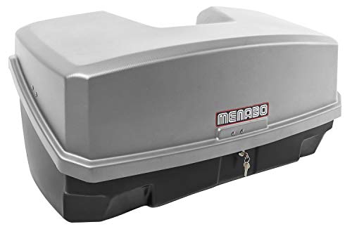 Ménabo Nekkar Silber Transportbox Gepäckbox für Kupplungsträger Heckträger 300 Liter, Hart,...