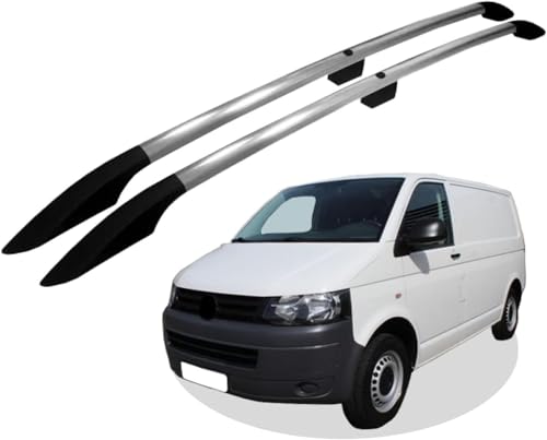 LiLiHeng Auto Dachträger Längsstange für VW T5 L2 2003, 2 Stück Aluminium Dachträger Vertikale...