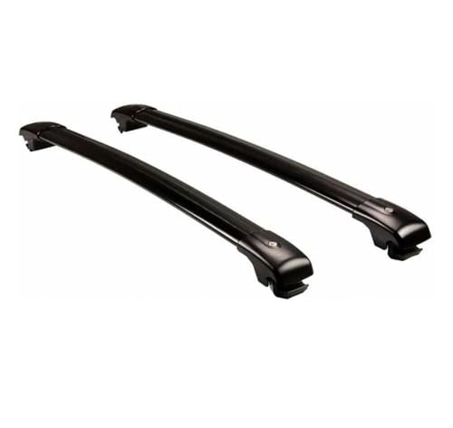 Relingträger Dachrelings 2 Stücke Schwarz Aluminium Abschließbare Dach Reling Rack Für Sitz Für...
