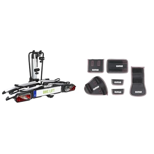 EUFAB 11535 Heckträger Bike Lift, für E-Bikes geeignet + EUFAB 11242 Fahrradtransportschutz 6-tlg