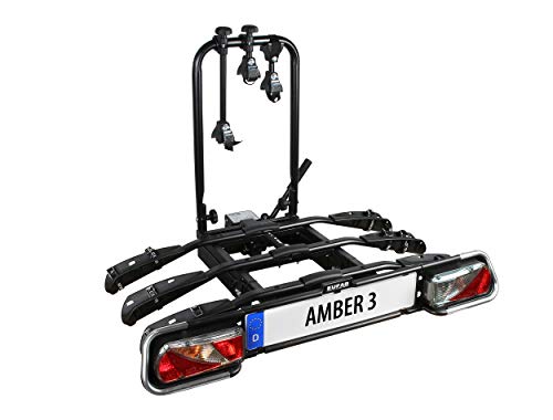 EUFAB 11555 Fahrradträger AMBER 3, E-Bike geeignet, teilweise vormontiert, Diebstahlschutz, für 3...