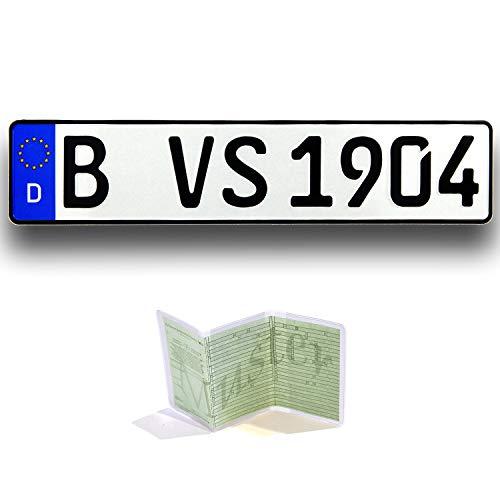 VooSale 1 Autoschild | Kennzeichen DIN-Zertifiziert und reflektiernd nach ihrem Wunsch geprägt inklusive...