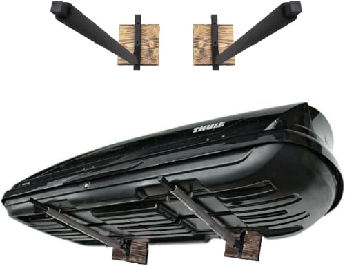 QLS Dachbox Wandhalterung WSB.O schwarz 82 cm zur Aufbewahrung von Dachkoffer Gartengeräte Skibox...