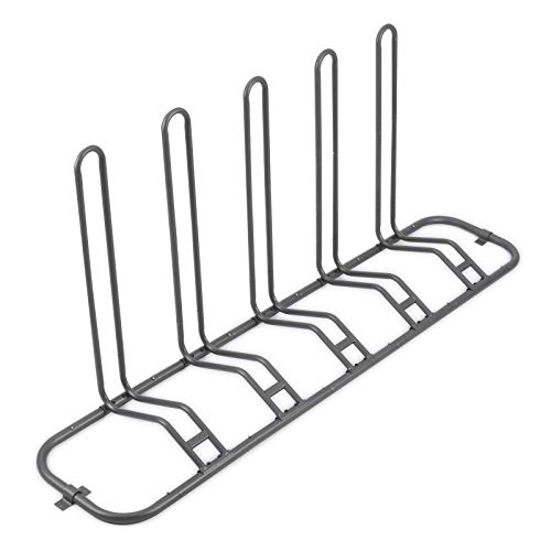 Fahrradständer Boden für 5 Fahrräder – Einstellbare Doppelnutzung Fahrradhalter Indoor & Outdoor –...