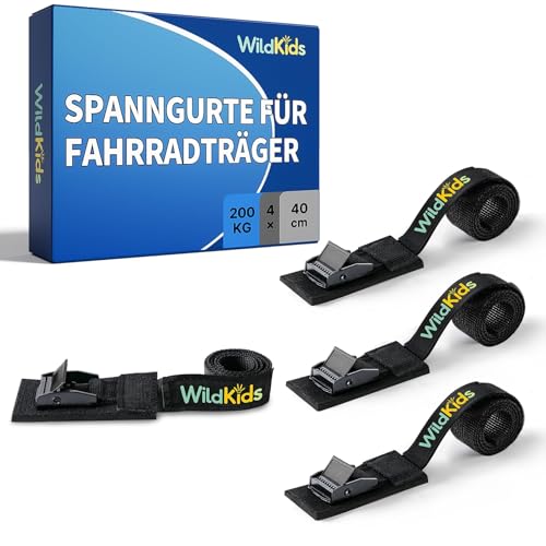 Spanngurte mit Polsterung, Für Alle Fahrradträger Geeignet | 4 Stück | Länge 40 cm | Breite 20 mm |...