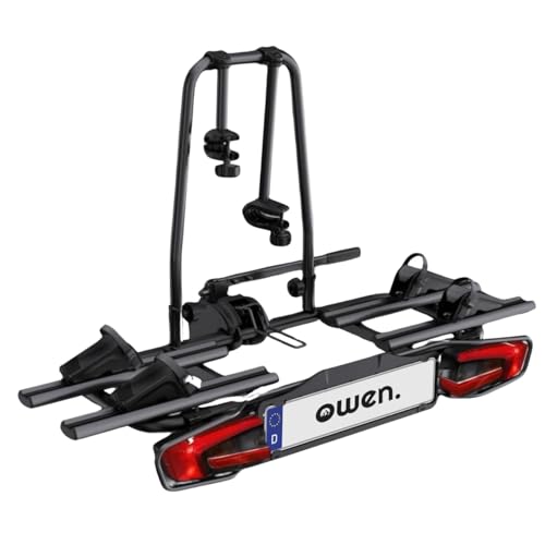 Owen Fahrradträger Anhängerkupplung für 2 Fahrräder/E-Bikes bis 60 kg – abklappbar,...