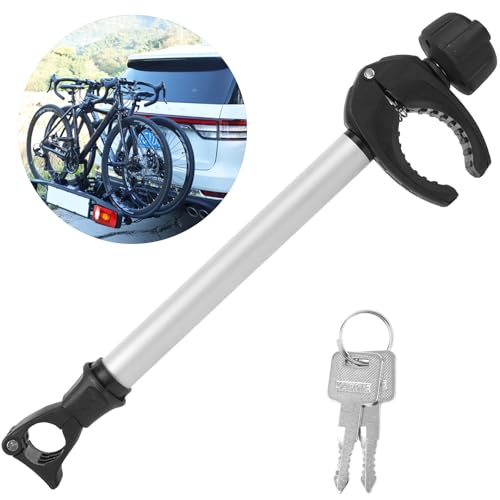 Warmfay Silber Rahmenhalter Lang 45 cm, Abschließbar Ahrradrahmenhalter, für U-Bügelrohr: Ø 2,5-3,0...