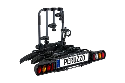Peruzzo 708/3 Pure Instinct 3 Fahrradträger Anhängerkupplung 3 Fahrrad, schwarz, 100 x 80 x 70 cm