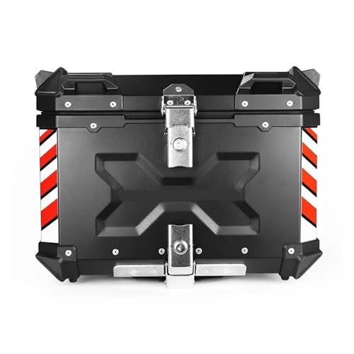 Generisch 55 l Schwarze Heckbox im X-Design, Aluminium, größerer Kofferraum zur Aufbewahrung von...