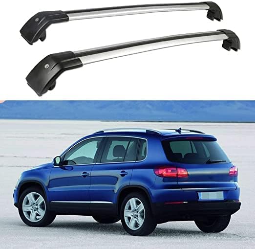 LeLeD 2 stücke Auto Dacht räger Gepäck Gepäck Querstange Träger für VW Tiguan 2007-2015,Dacht...