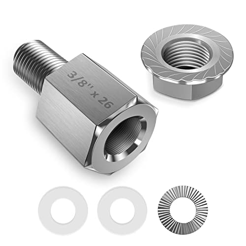 NICEDACK Fahrrad Achsadapter für 3/8' x26 Vollachse, Fahrrad Anhänger Kupplung Adapter