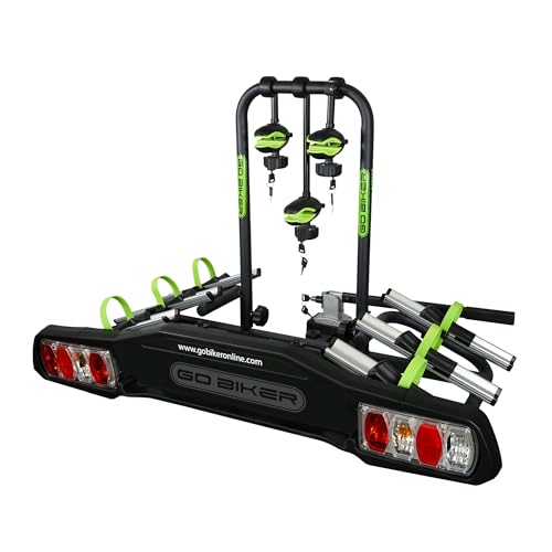 GO BIKER Fahrradträger für 2 und 4 Elektrofahrräder und Standardfahrräder - Kapazität 60 kg -...