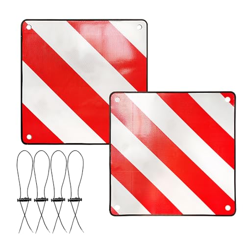 NAVESO 2in1 Warntafel Italien und Spanien, 50 x 50 cm warntafel fahrradträger aus Aluminium mit 4...