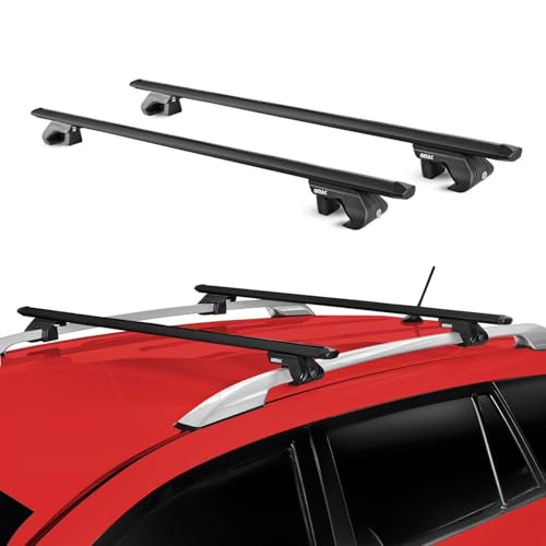 Dachträger Gepäckträger kompatibel mit Audi A4 Avant B5-B6 B7 1995-2008 Alu TÜV Schwarz 2X