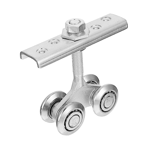 NUOBESTY 1Stück Heavy Duty Sliding Door Track Roller Galvanized Industrial Door Pulley Wheel Load...