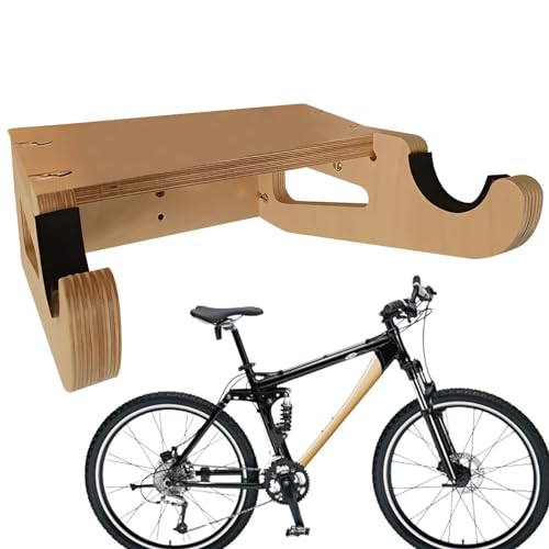 Fahrrad-Wandhalterung, Fahrrad-Wandhalterung, Fahrrad-Wandhalterung aus Holz für die Aufbewahrung von...