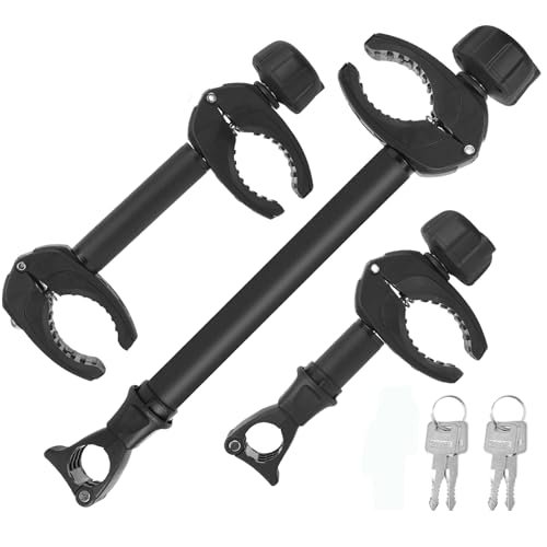 Warmfay Schwarz Rahmenhalter 3 Stück Lang 25CM + 32CM + 45CM, Abschließbar Ahrradrahmenhalter, für...