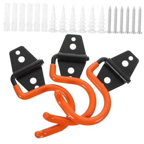EXCEART 3Stücke Garagenhaken Schwerlast Wandhaken für Organizer für Schaufeln und Gartengeräte...