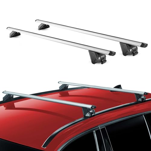 Dachträger Gepäckträger kompatibel mit Opel Zafira C Tourer 2011-2018 Aluminium Grau TÜV 2X