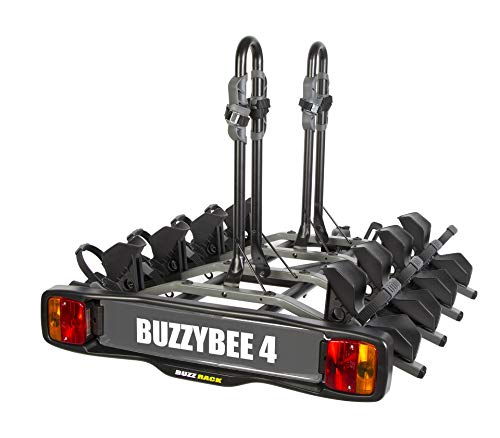 Buzzrack – New Buzzy Bee 4 Fahrradträger für Anhängerkupplung, Plattform für 4 Fahrräder
