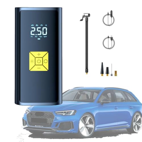 JianiStore Tragbarer Akku Kompressor für Opel Corsa D 2006-2014, Akku Luftpumpe Kompressor, mit Digitale...