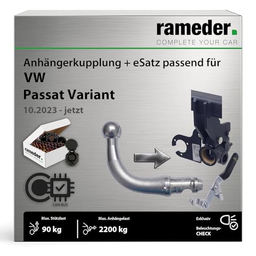 Anhängerkupplung abnehmbar G.D.W. passend für VW Passat Variant B9 Typ CJ5 Baujahr: 2023-jetzt inkl. 13...