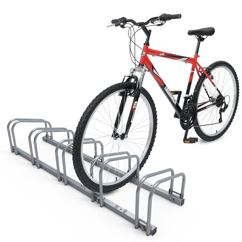 VOUNOT Fahrradständer, für 5 Fahrräder, Boden und Wandmontage, Aufstellständer Mehrfachständer,...