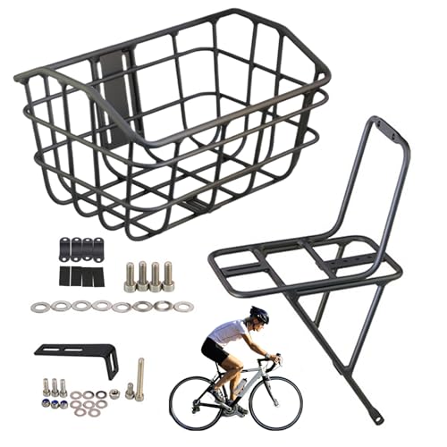 Hiemible Metall Fahrrad Rahmen Korb | Fahrradträger Einfache Montage Gepäckkorb,Schnellspanner Für...