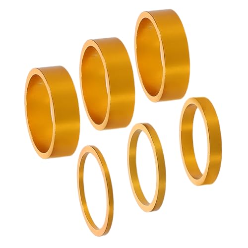 MAJORMENCH 6 Stück Teiliges Set Aluminium Fahrrad Headset Abstandshalter für Präzise Lenkeranpassungen...