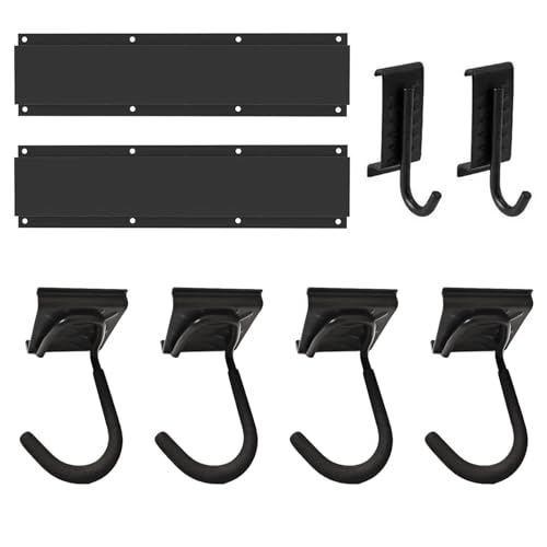 Petyoung Wandmontierter Fahrradständer, vertikaler Fahrradaufhänger, 4 Fahrradträger und 2 Helmhaken...