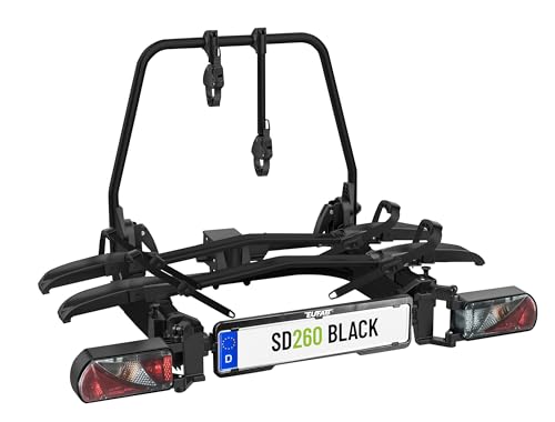 EUFAB Fahrradträger für Kastenwagen SD260 Flügeltüren Kupplungsträger Black Edition
