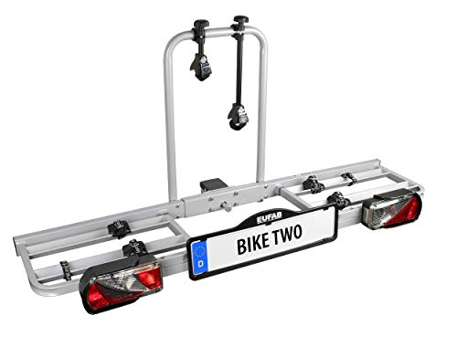 EUFAB 11411 Fahrradträger BIKE TWO, E-Bike geeignet, für 2 Fahrräder, für Anhängerkupplung