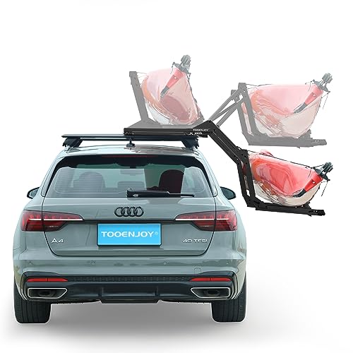 TOOENJOY Schwerlast-Kayak-Ladehilfe Dachgestänge, Tragfähigkeit 45 KG für Kayaks und Kanus, Hebesystem...