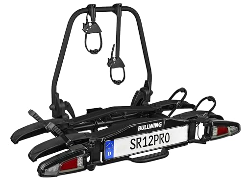 Bullwing SR12 PRO Fahrradträger für Anhängerkupplung 2 Fahrräder E-Bike 60kg Super Leicht LED