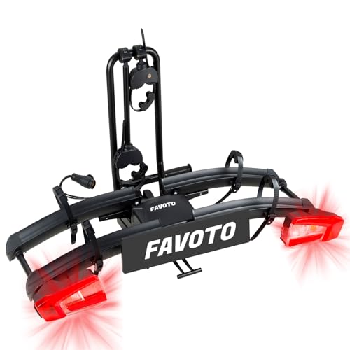 Favoto EBIKE Fahrradträger Anhängerkupplung Klappbar – Heckträger für 2 Fahrräder bis 60kg Rennrad...