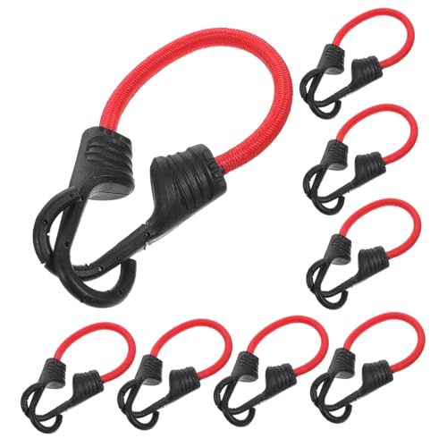 Beavorty 10 Stück Elastische Gepäckspanner Gummiseil mit Haken für Fahrrad und Motorrad Lashing Strap...
