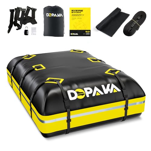 Car Rooftop Cargo Carrier Bag, 100% wasserdicht Heavy Duty 1000D Car Top Carrier, 21 Cubic Feet Car Roof...