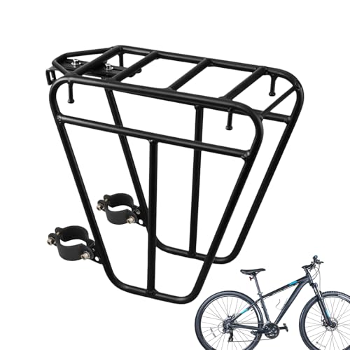 Kanoauo Fahrrad Gepäckträger Vorne | Gepäckträger Für Trekking Und Reise | Stützfuß Für Camping...