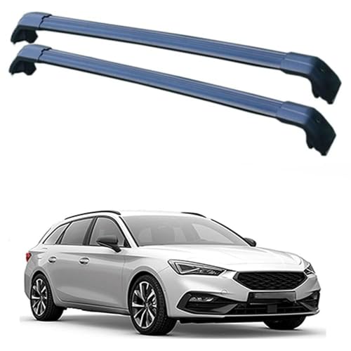 JWRET Auto Dachträger Dachreling für Seat Leon ST, 5dr Estate 2017-2021, Dach Gepäckträger aus...