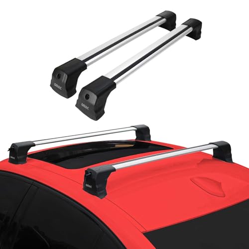 OMAC Dachträger Gepäckträger kompatibel mit Citroen Berlingo 2008-2018 Grundträger Alu Silber 2X