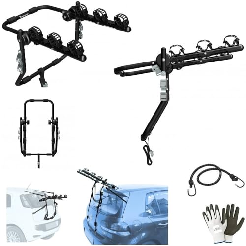 Kompatibel mit Hyundai i20 5p (08-13) Fahrradträger hinten für 3 Fahrräder aus Stahl mit Einstellungen...