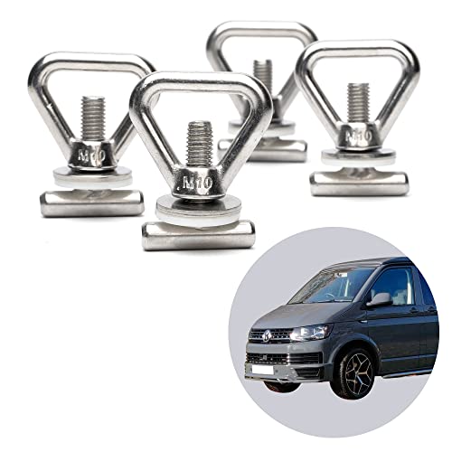 040Parts 4er Set Zurrösen zur Ladungssicherung kompatibel mit VW T5 T6 T6.1 Bully Multivan California...