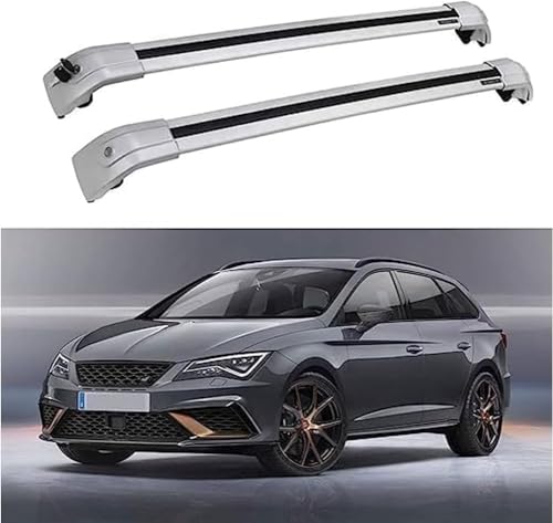 DRYFAL DachträGer RelingträGer für Seat Leon St 5 Door Estate 2017-2021 Dachgepäckträger Aluminium...