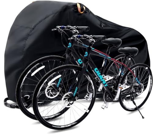 Ohuhu Fahrradgarage für 2 Fahrräder – 210T Fahrradabdeckung wasserdichte für den Außenbereich,...